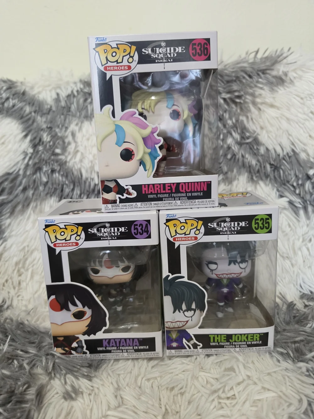 Funko Pop! Heroes Suicide Squad Harley Quinn, Katana & The Joker Set